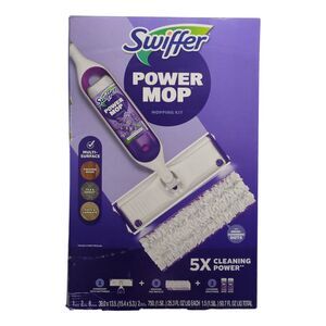 Swiffer PowerMop Multi-Surface Mopping Kit, Lavender, 8 pads + 2 refills